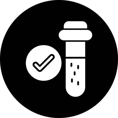 Test tübü simgesinin vektör illüstrasyonu