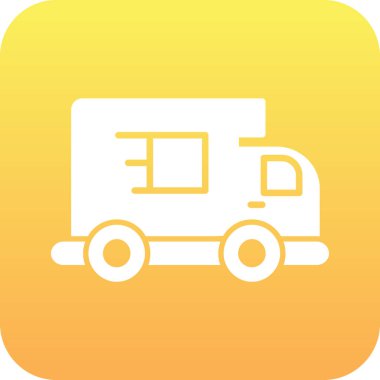 kamyon simgesi dijital resimleme.