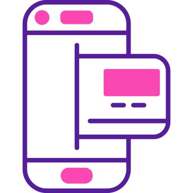 Akıllı telefon. Web simgesi basit illüstrasyon