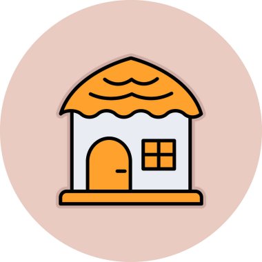 Ev. Web simgesi vektör illüstrasyonu