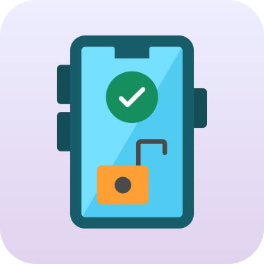 mobil akıllı telefon simgesi vektör düz tasarımı