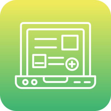 vektör lcd simgesi illüstrasyonu