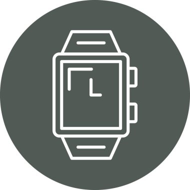 Modern saat simgesinin vektör illüstrasyonu