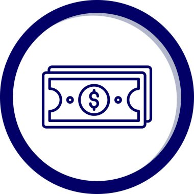 Bozuk para dolar simgesi, vektör illüstrasyon tasarımı