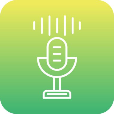 radyo ikon vektörü. İnce çizgi işareti. İzole edilmiş kontür sembolü gösterimi