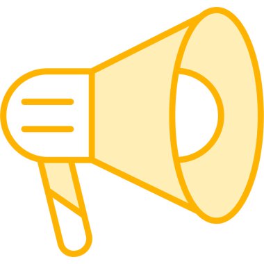 Megafon simgesi. Megafon vektör simgesi web için basit örnek