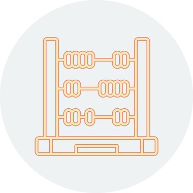 abacus simgesi, vektör illüstrasyonu