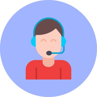 Çağrı merkezi. Web simgesi basit tasarım