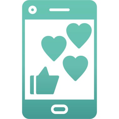 Mobil uygulama simgesini düz şekilde sevmek