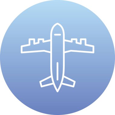 uçak simgesi, vektör illüstrasyonu