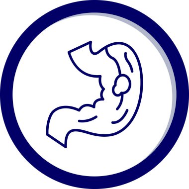 İnsan mide vektörü simgesi