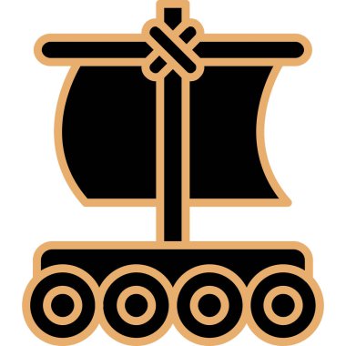 Trenin siyah beyaz simgesi.