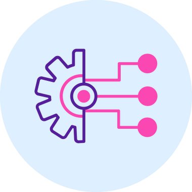 Bir dişli simgesini vektör çizim