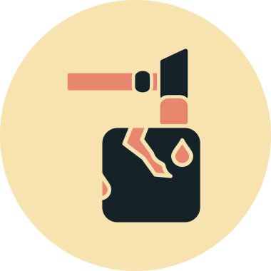 Bir şişe simgesinin vektör illüstrasyonu