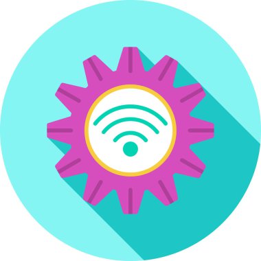 Modern tarzda kablosuz internet ikonu. vektör