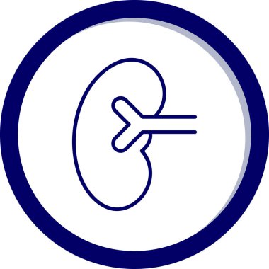 Böbrek. Web simgesi basit illüstrasyon