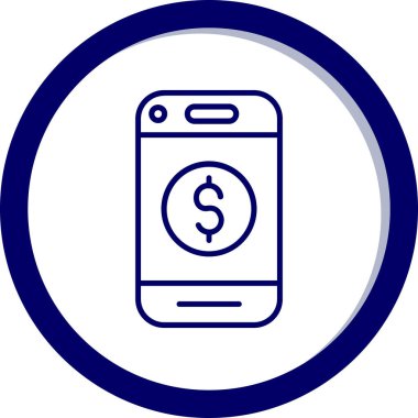 Dolar hareketli ikon vektör illüstrasyonu