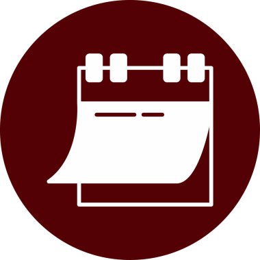 Takvim simgesi, vektör çizimi