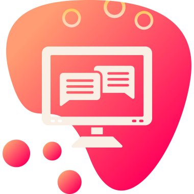 Konuş. Web simgesi basit illüstrasyon