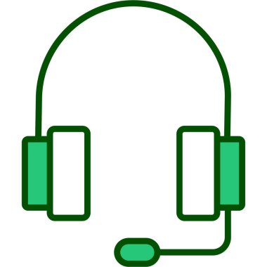 kulaklık simgesi vektör illüstrasyonu