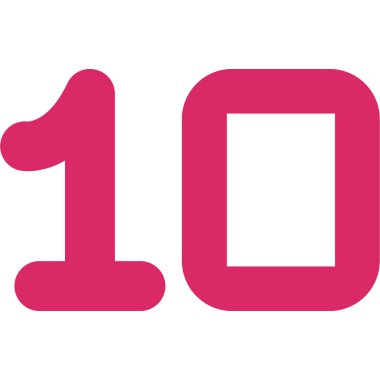 10 numara logo tasarım vektör şablonu. yaratıcı simge