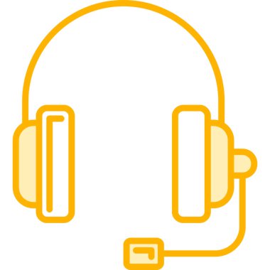 Kulaklık. Web simgesi basit illüstrasyon