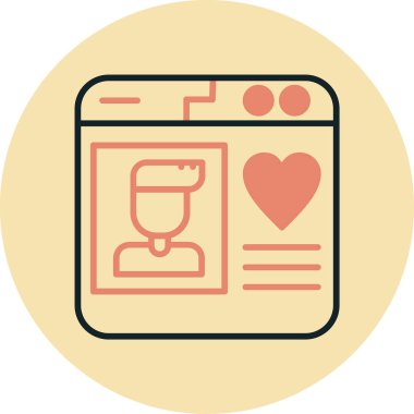 Kahve. Web simgesi basit illüstrasyon