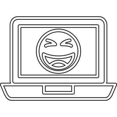 Bilgisayar Kawaii karakterli mutlu yüz