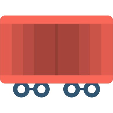 kargo kamyonu düz simge, vektör, illüstrasyon