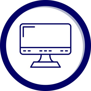 Web simgesini, basit vektör illüstrasyonunu izle