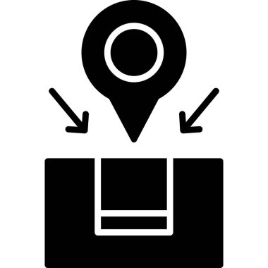 navigasyon konumu haritası simgesi ana hat biçiminde