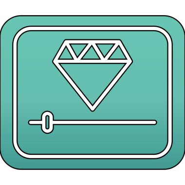 diamond icon in trendy style isolated background