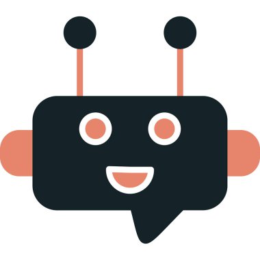 robot düz vektör simgesi