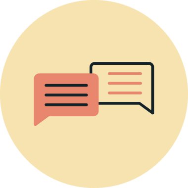 Konuş. Web simgesi basit illüstrasyon