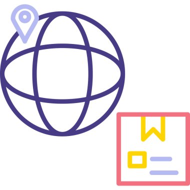 konum simgesi vektör illüstrasyonu