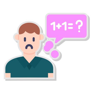 Bir insanın elindeki bir numaralı sorunun karikatür çizimi.