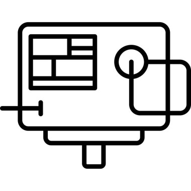 Veri merkezi çizgi simgesi