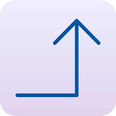 Benzersiz ok yukarı vektör simgesi