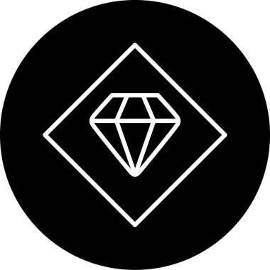 Elmas simgesi vektör illüstrasyonu