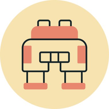 Bir robot simgesinin vektör illüstrasyonu