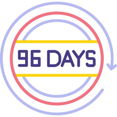 Simgeye dönüşmek için 95 gün, vektör illüstrasyonu