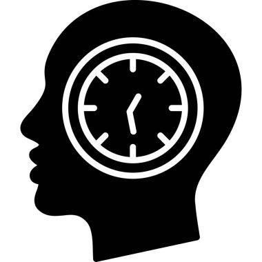 Zaman yönetimi simgesi. Düz dizayn. vektör grafik illüstrasyonu.