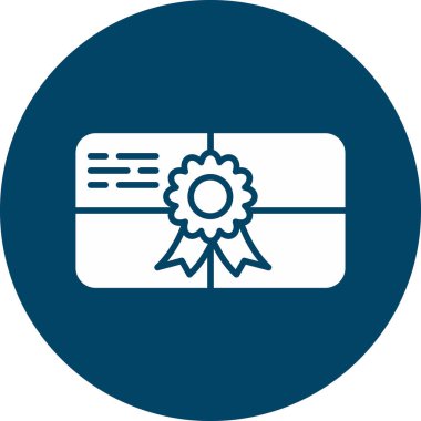 Sertifika ikonu vektör illüstrasyonu