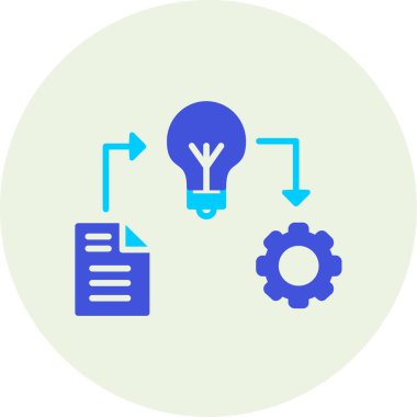 Fikir simgesi vektör illüstrasyonu