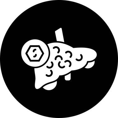 Bir köpek simgesinin vektör illüstrasyonu