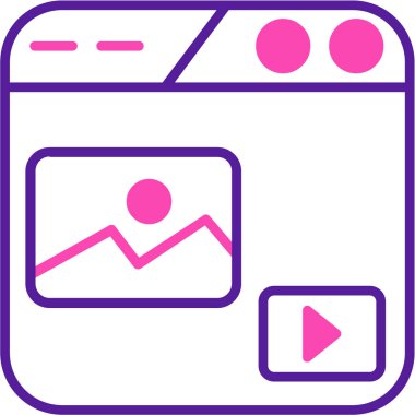 Web tasarım simgesi, vektör illüstrasyonu basit tasarım