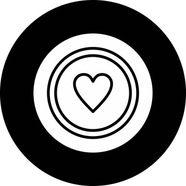Kalp simgesinin vektör illüstrasyonu