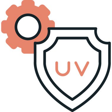 Kalkan. Web simgesi basit illüstrasyon