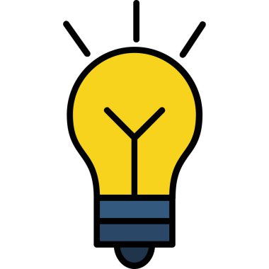 yaratıcı ampul ışığı simge renk vektörü