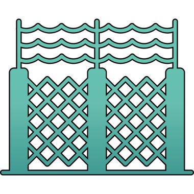 çit simgesi vektör illüstrasyonu